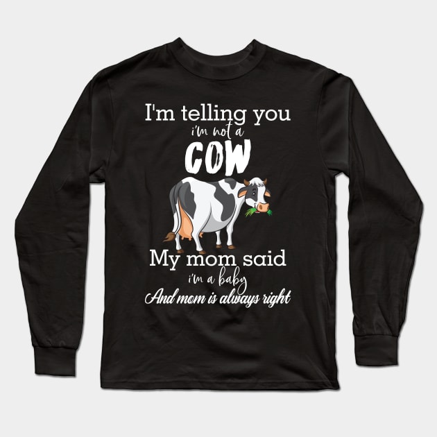 cow lady present idea for mamma Long Sleeve T-Shirt by reginaturner